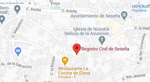 dirección Registro Civil Seseña