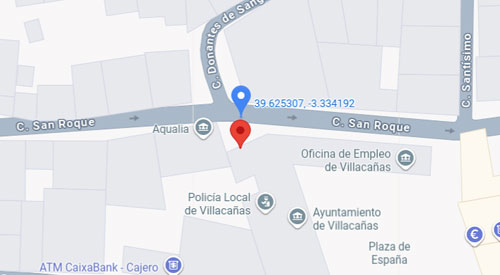 mapa registro civil juzgado de paz Villacañas