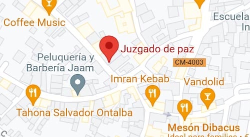 ubicación Registro Civil y Juzgado de Paz de Bargas